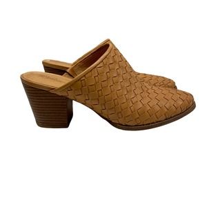Madewell The Harper Mule in Woven Leather 8.5